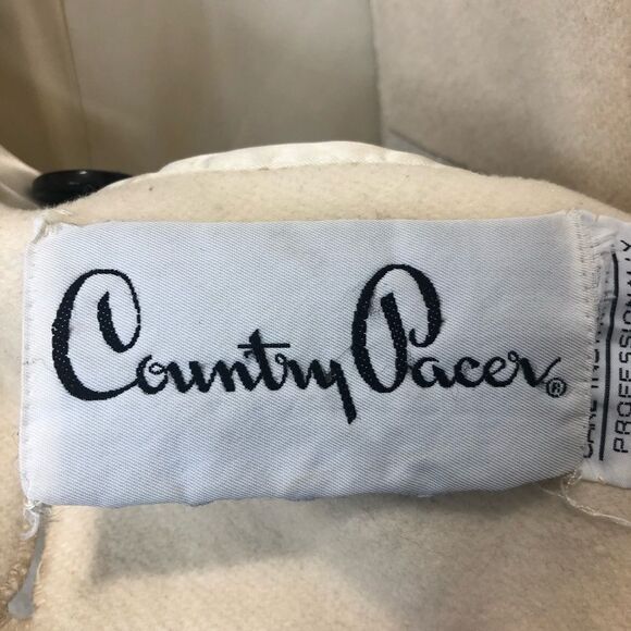 Vintage Dilards Country Pacer cream waist length pea coat, size 14/16 - Picture 13 of 15